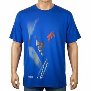 NWOT Blue Graphic Tee- hip hop DMX Rapper- unisex Small